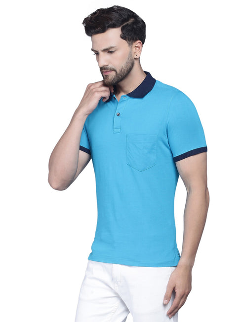 Mens Half Sleeve Solid Colour Polo T shirt with Collar