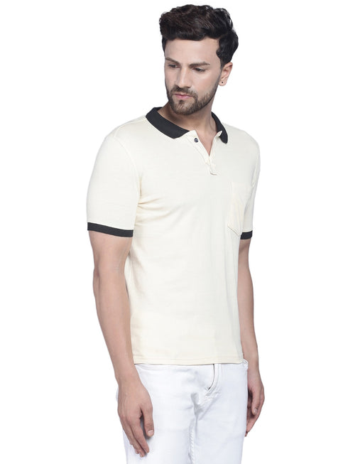 Mens Half Sleeve Solid Colour Polo T shirt with Collar