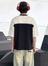 THALASI Men's Oversized V-Neck Graphic T-Shirt | Black & White Streetwear