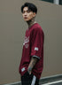 THALASI Men Cotton TK THALASI Maron Printed Aesthetic Oversized Tshirt for Men