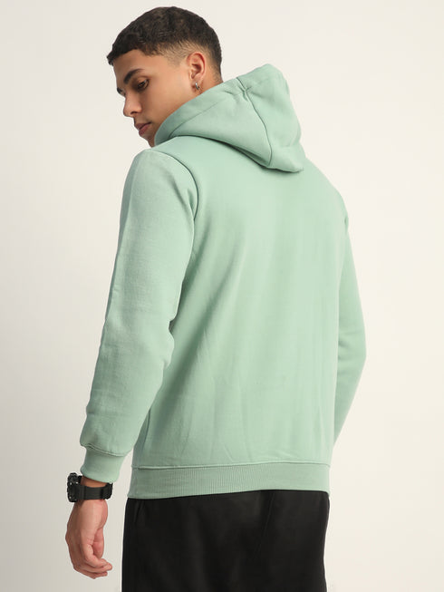 Green Solid Plain Hoodie for Men – Embrace Comfort and Style