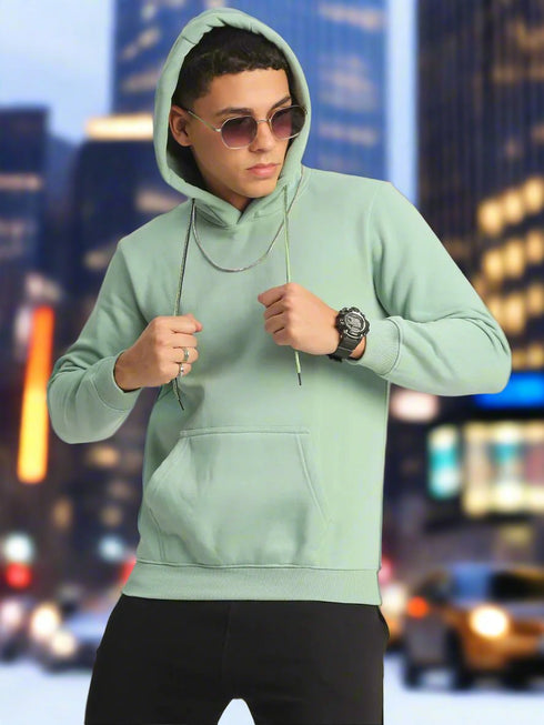 Green hoodie fashion style