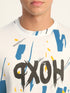 Abstract Print : Oversized Baggy All Over Printed White, Blue Tshirts for Men & Boys