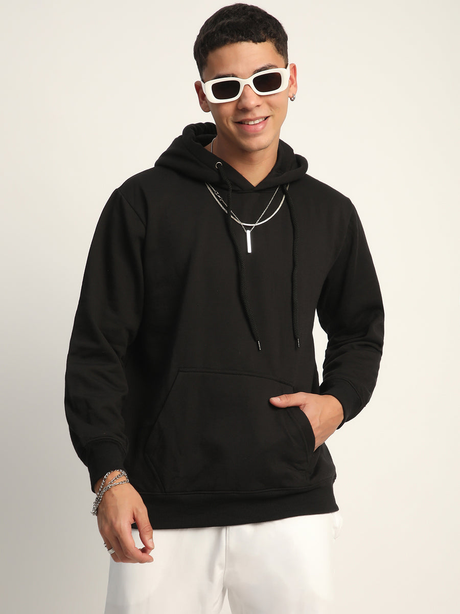 Buy Thalasi Black Solid Hoodie for Men – Stylish Sweatshirts and ...