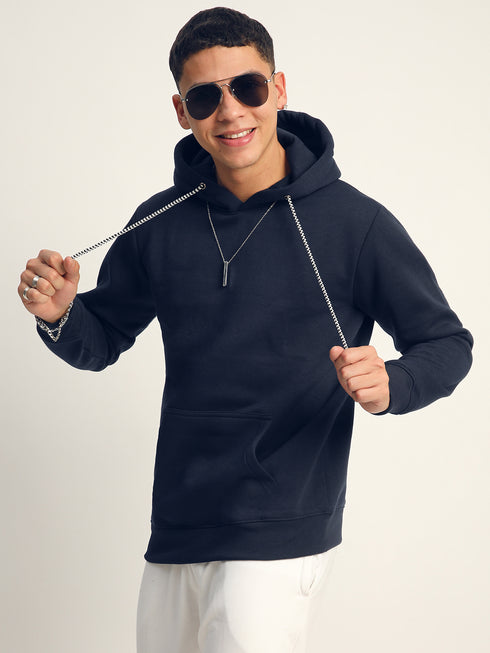 Aesthetic Back Printed Cotton Hoodies & Sweatshirt for Men