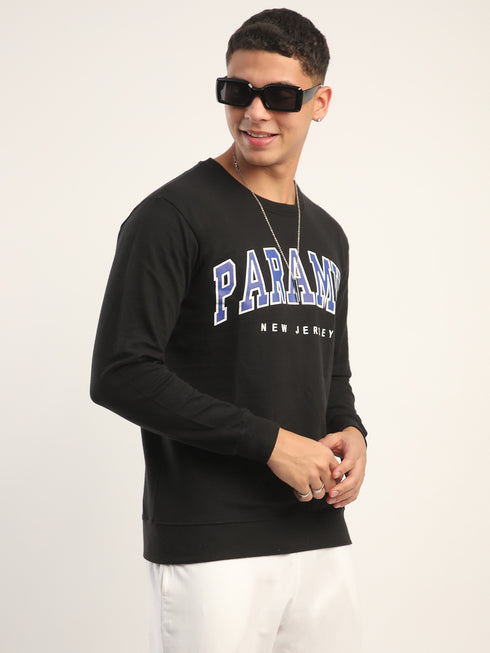 Thalasi Printed Mens Paramics Black Sweatshirt Hoodie for Winter