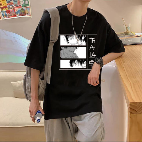 Anime Tshirt : Korean Oversized T shirt for Men