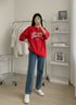 Women Believe Red  Aesthetic Oversized T shirts for Women