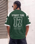 Men Cotton Racer Green Jersey Aesthetic Oversized T shirts for Men