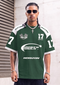 Men Cotton Racer Green Jersey Aesthetic Oversized T shirts for Men