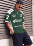 Men Cotton Racer Green Jersey Aesthetic Oversized T shirts for Men