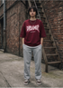 Oversized Dreamer Maroon Drop Shoulder Stylish T shirts For Women Girls