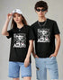 Oversized Black Naruto Anime Printed Couple T shirts