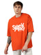 Orange Mercy Graphic Print Oversized T Shirts for Men