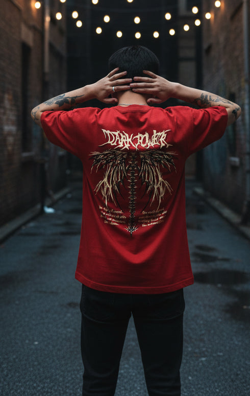 THALASI Men Cotton Wings Printed Aesthetic Oversized Tshirt for Men