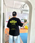 Music Back Printed Black Oversized T-shirts for Mens