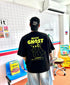Music Back Printed Black Oversized T-shirts for Mens