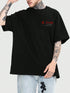 Tiger Back Printed Black Oversized T shirts for Men