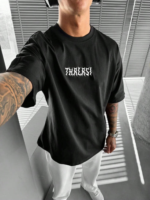 THALASI Men Cotton Wings Printed Aesthetic Oversized Tshirt for Men