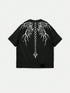 THALASI Men Cotton Wings Printed Aesthetic Oversized Tshirt for Men