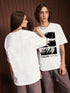 Oversized White Anime Printed Couple T shirts