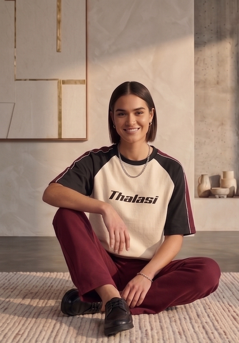 Women Cotton Raglan Aesthetic Oversized T shirts for Women