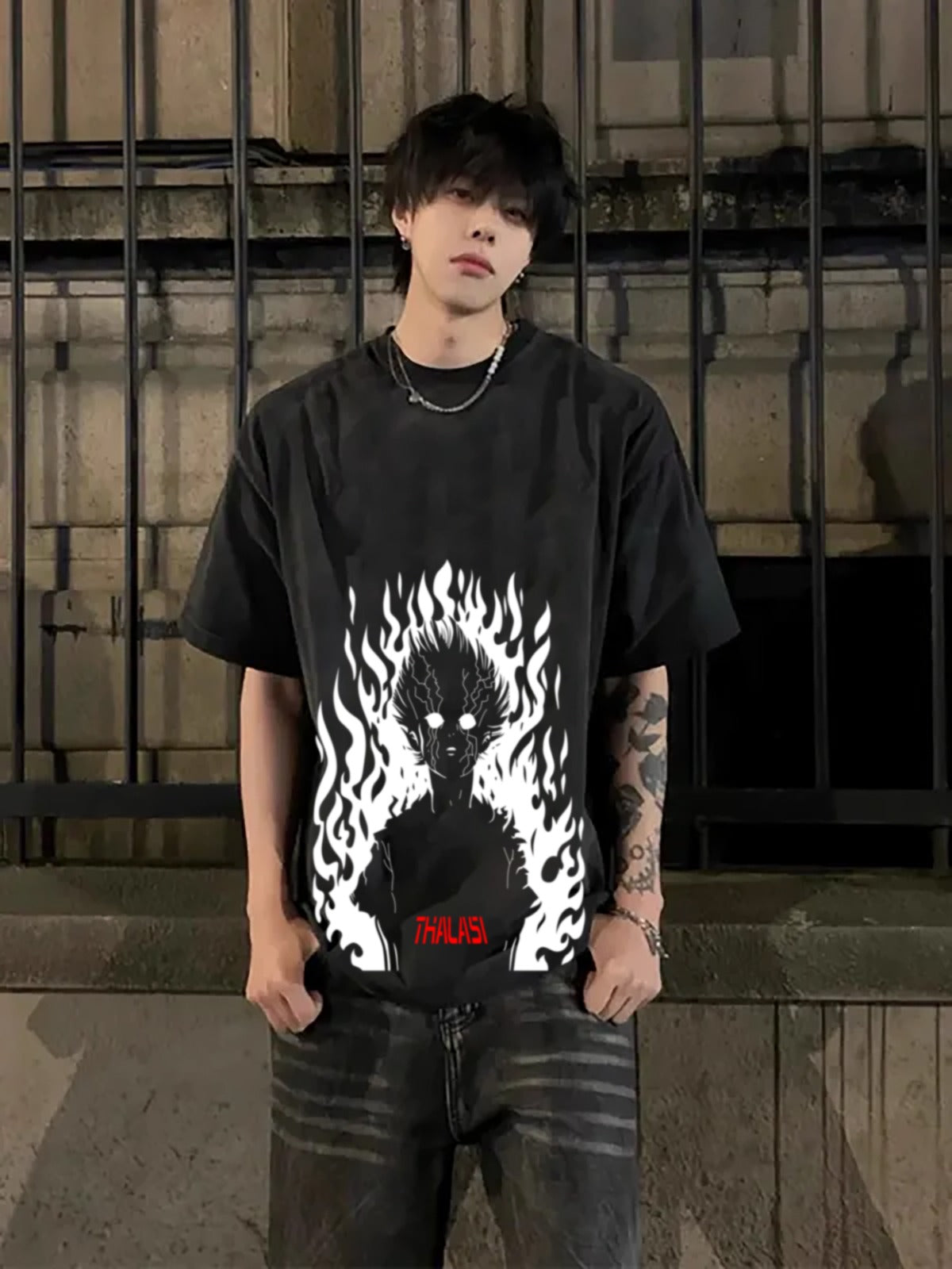 THALASI Gen Z One Piece T-Shirt: Bold Graphic, Oversized Fit