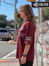 THALASI PIPING Oversized Graphic T-Shirt for Women