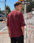 THALASI Men Cotton PIPING Printed Aesthetic Oversized Tshirt for Men